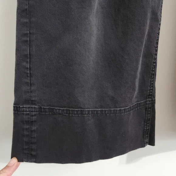 SOLD 🌟 Everlane Black The Lightweight Wide-Leg Crop Chino Pants Size 0 - Picture 11 of 16